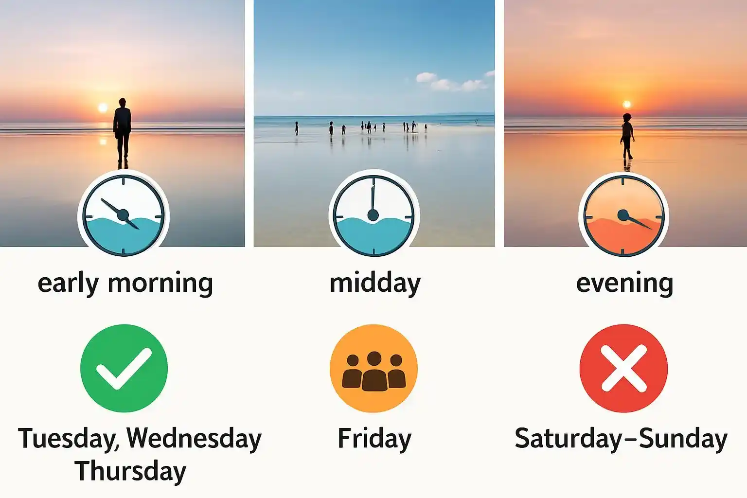 混雑回避のベスト時間帯と曜日選び