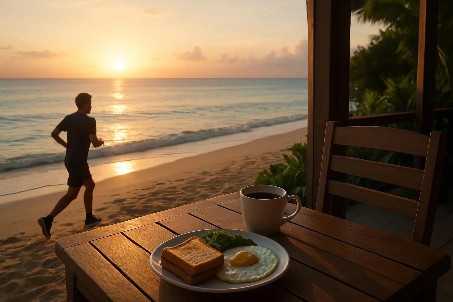 早朝アクティビティとモーニングの組み合わせ