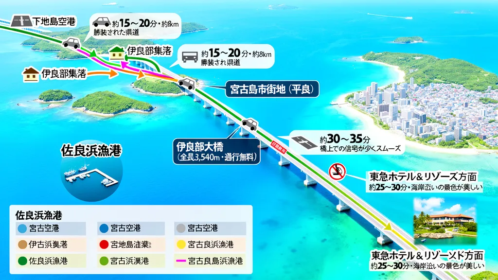 佐良浜漁港への行き方