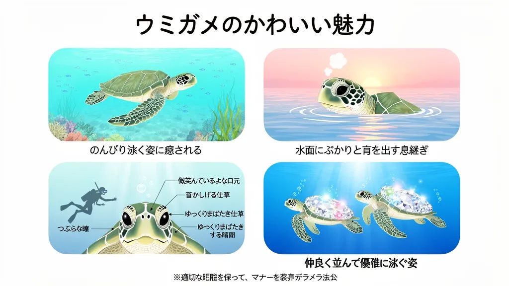 ウミガメのかわいい魅力