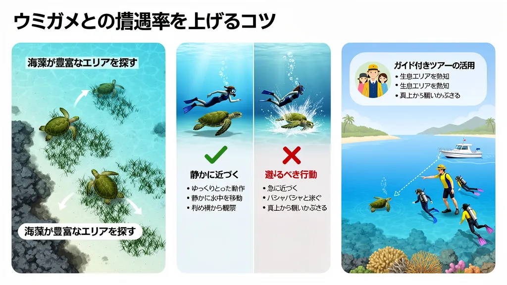 ウミガメとの遭遇率を上げるコツ