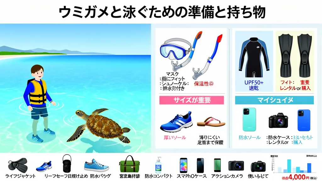 ウミガメと泳ぐための準備と持ち物