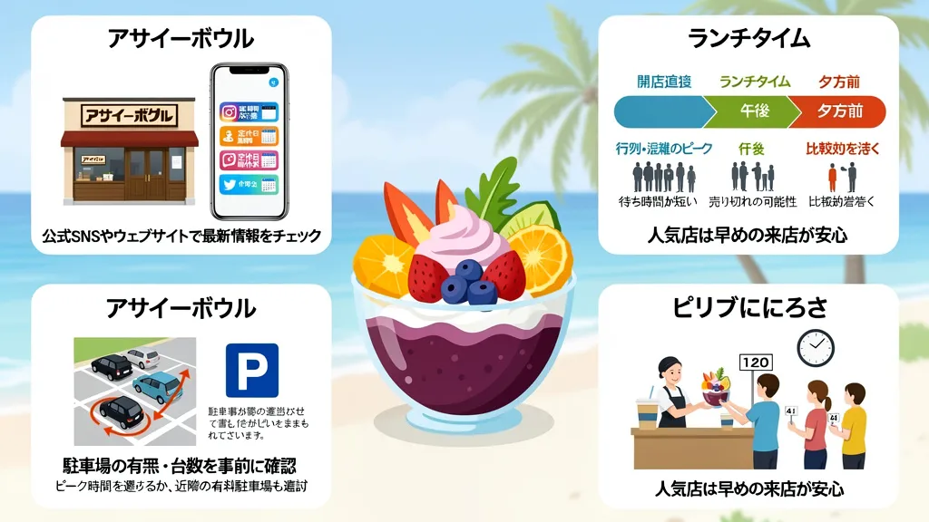 宮古島のアサイーボウル店を巡る際の注意点