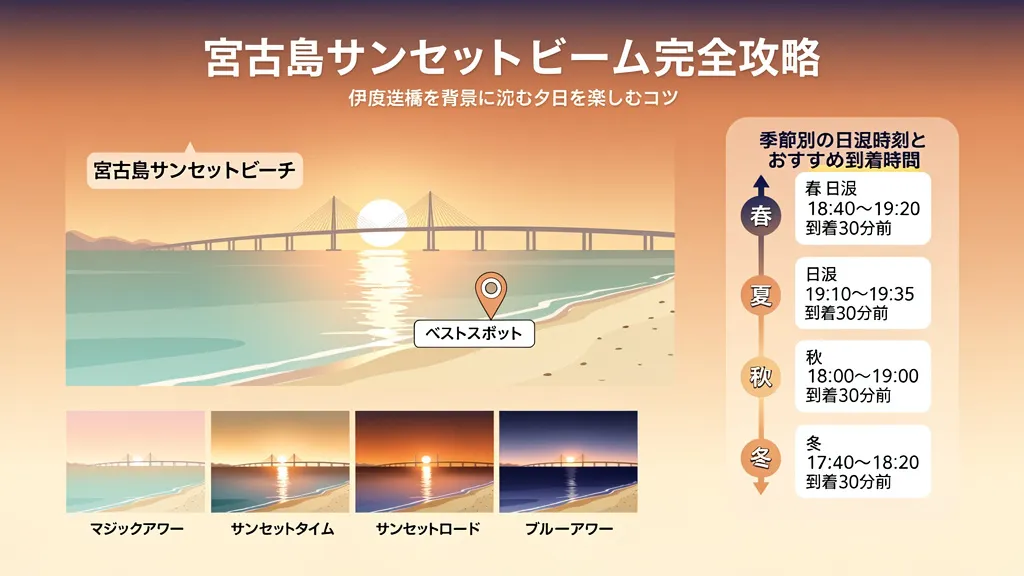 宮古島サンセットビーチのサンセットタイム完全攻略