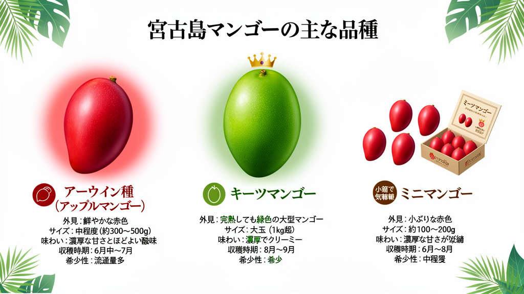 宮古島マンゴーの主な品種