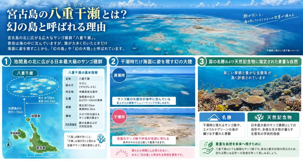 宮古島の八重干瀬とは？幻の島と呼ばれる理由
