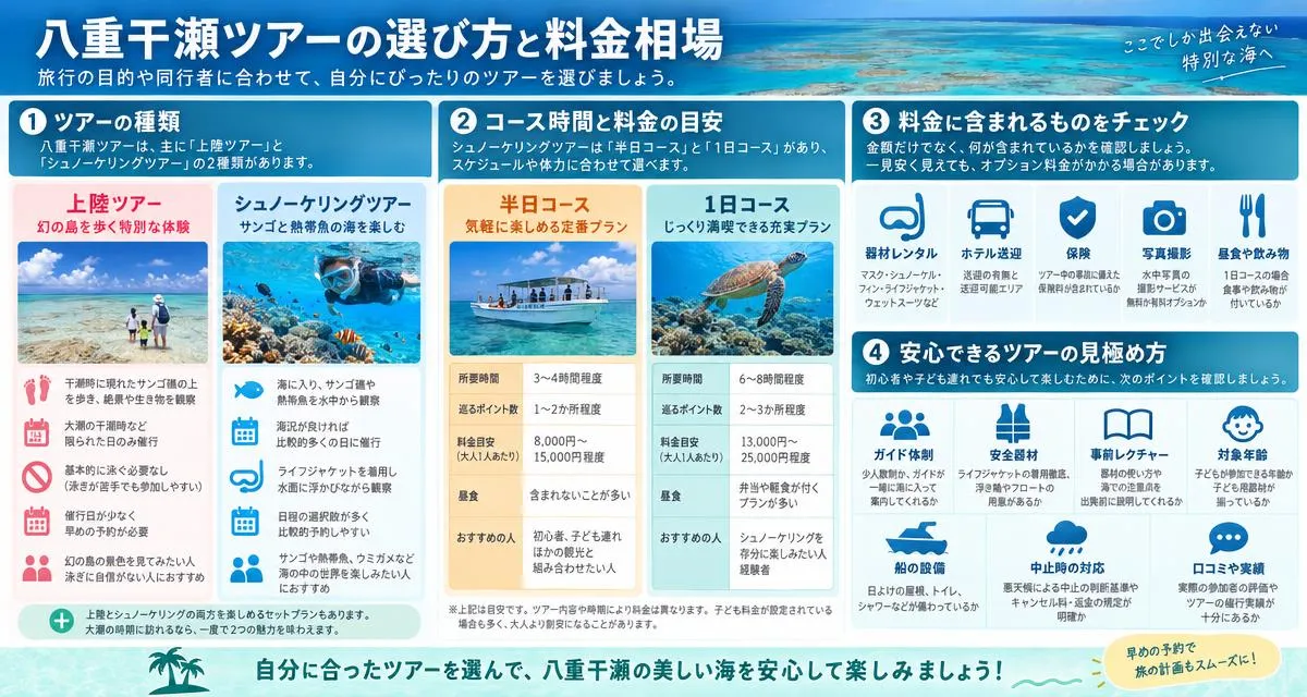 八重干瀬ツアーの選び方と料金相場