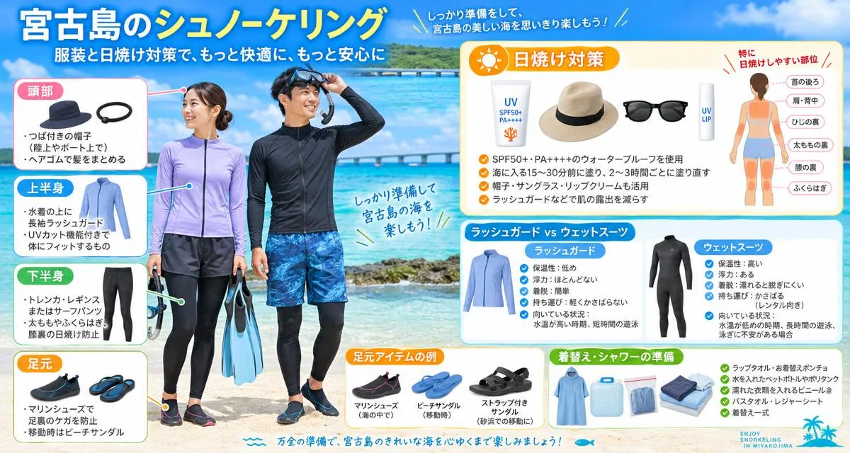 宮古島シュノーケリングの服装と日焼け対策